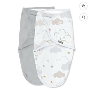SwaddleMe Cloud and Star Swaddles - Gray and White